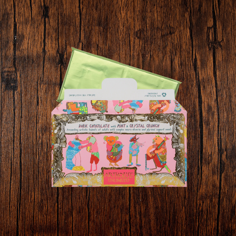 Dark Chocolate with Mint & Crystal Crunch