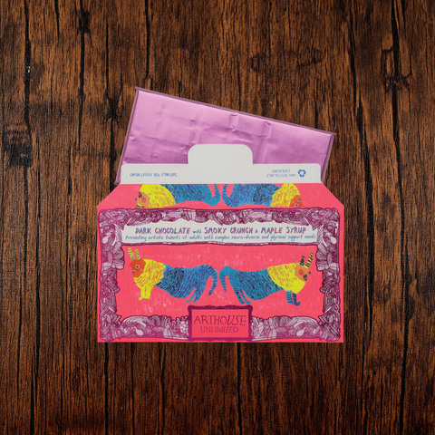 Dark Chocolate with Smoky Crunch & Maple Syrup