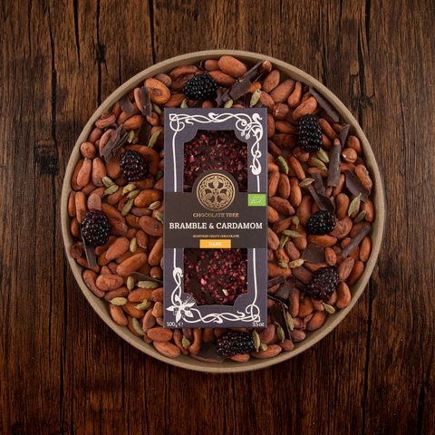 Bramble & Cardamom Organic Dark Chocolate