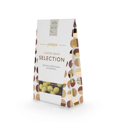 Joybox Coffee Beans Coated in White, Milk and Dark Chocolate