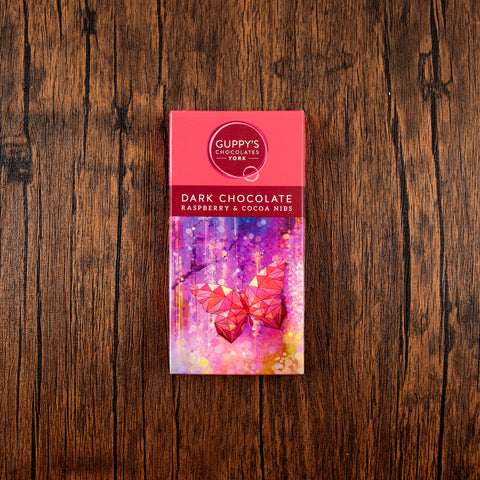 Raspberry & Cacao Nibs Dark Chocolate