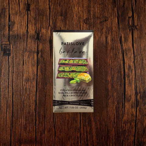 Baklava Milk Chocolate | Pistachio & Crumbs Filled 200g