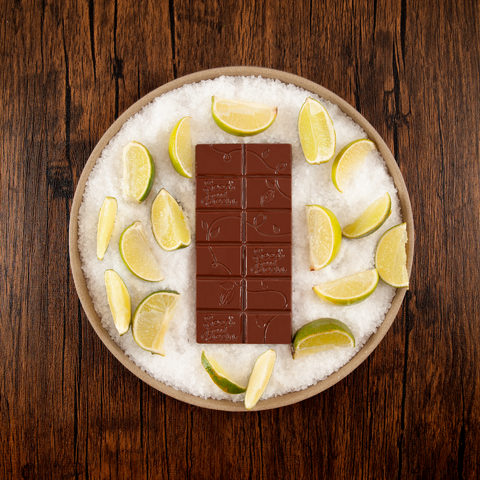 Cornish Sea Salt & Tanguy Lime Milk Chocolate