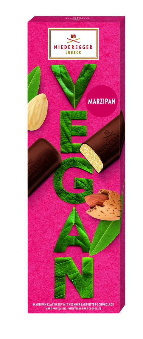 Vegan Marzipan Dark Chocolate Gift Box of 8 Mini Bars