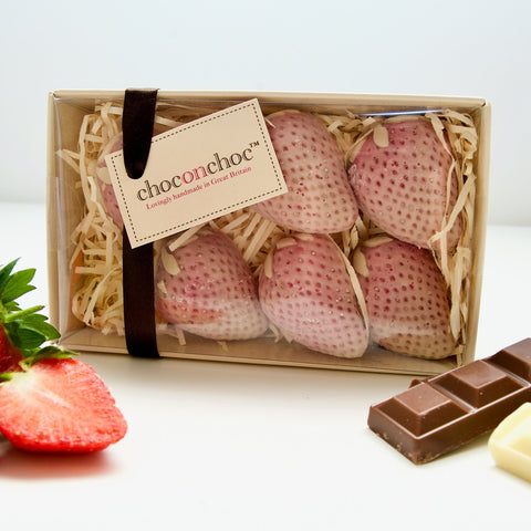 White Chocolate Strawberry Punnet Gift Box